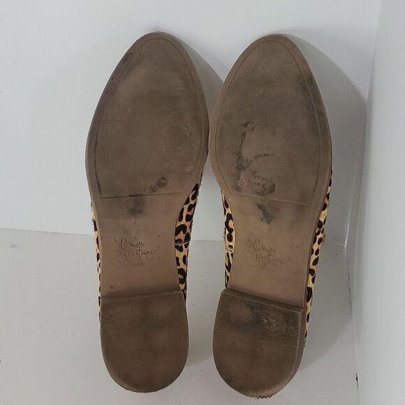 Crown Vintage Animal Print Calf Hair Carla 2 Loafer Closed Toe Women's 8.5 - Picture 10 of 10